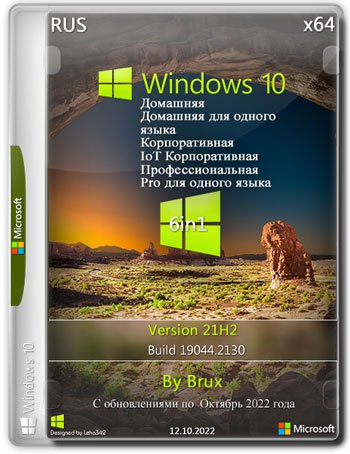 Windows 10 21H2 (19044.2130) x64 (6in1) by Brux [Ru]