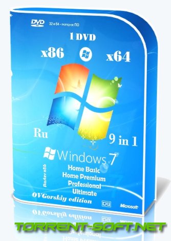 Microsoft® Windows® 7 SP1 x86/x64 Ru 9 in 1 Update 10.2023 by OVGorskiy 1DVD